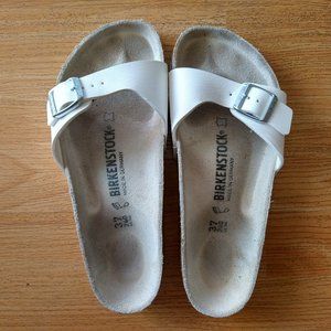 Birkenstock Madrid Birko-Flor Sandals Size 37 White